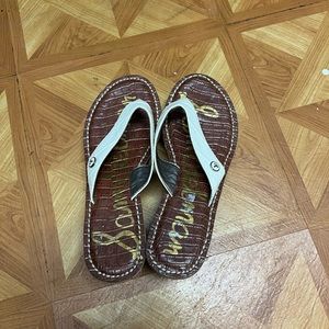 Sam Edelman brown white wedges sandal 7.5